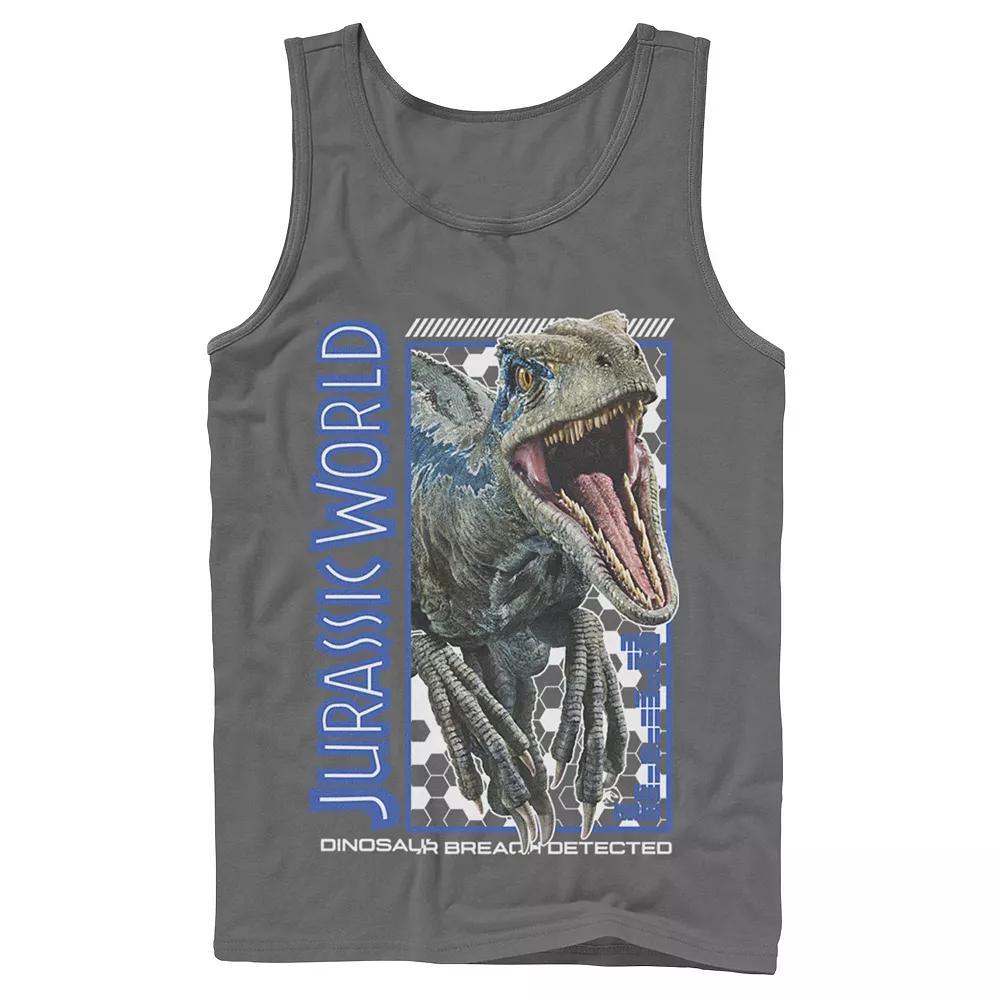 Mens Jurassic World Two Blue Dino Breach Tank Top Product Image
