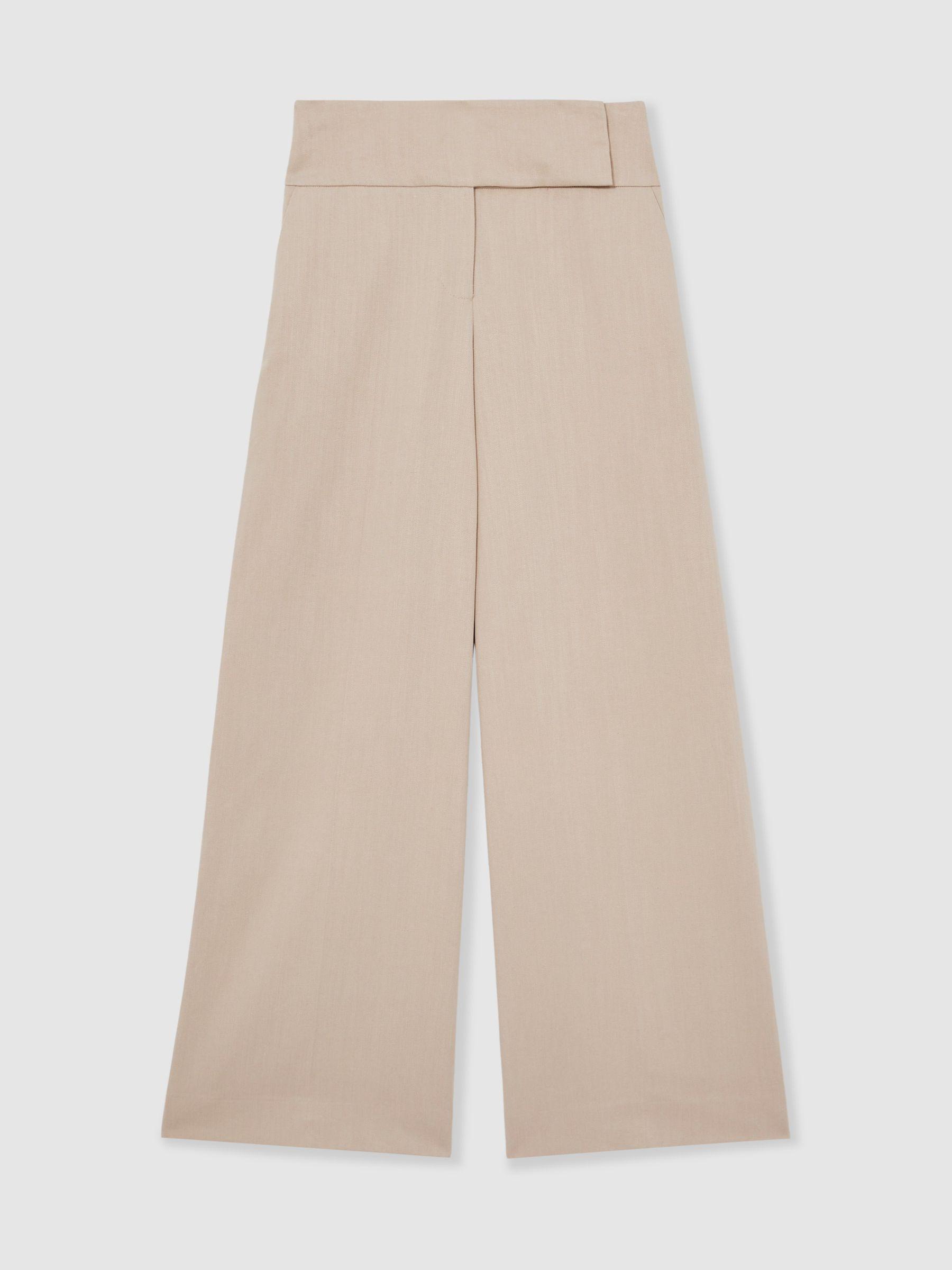 Petite Poplin Belted Split Midi Dress in Ivory Product Image