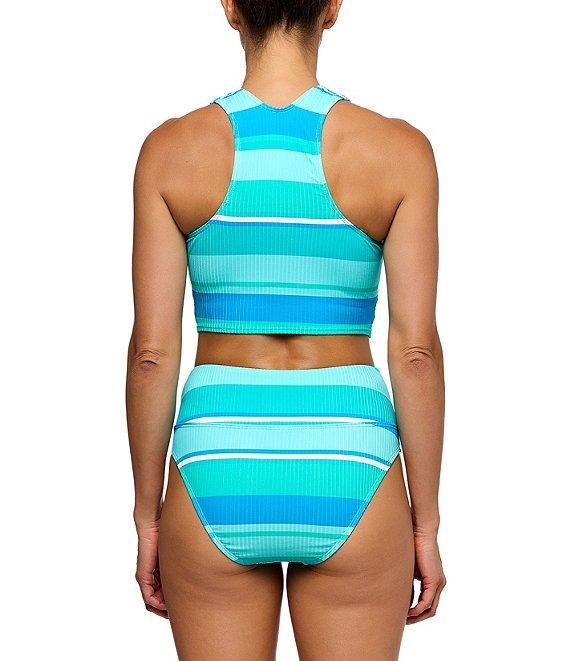 Next by Athena Bermuda Stripe Harmony Rib Texture High Waist Swim Bottom Product Image