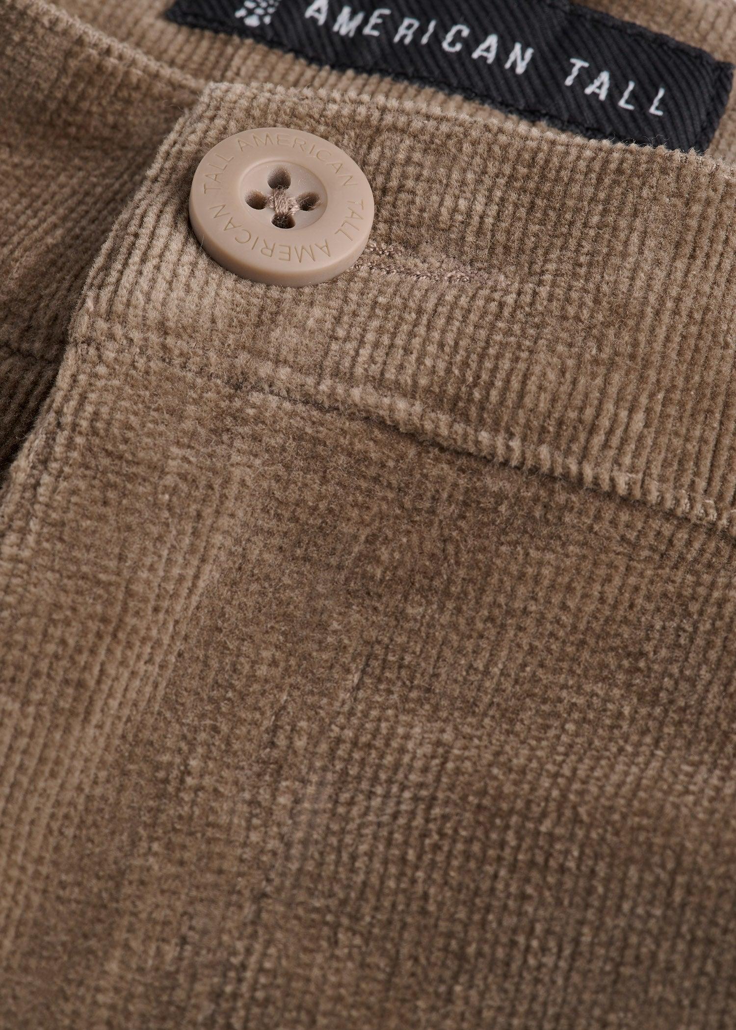 STRAIGHT-LEG Stretch Corduroy Pants for Tall Men in Dark Sand Male Product Image