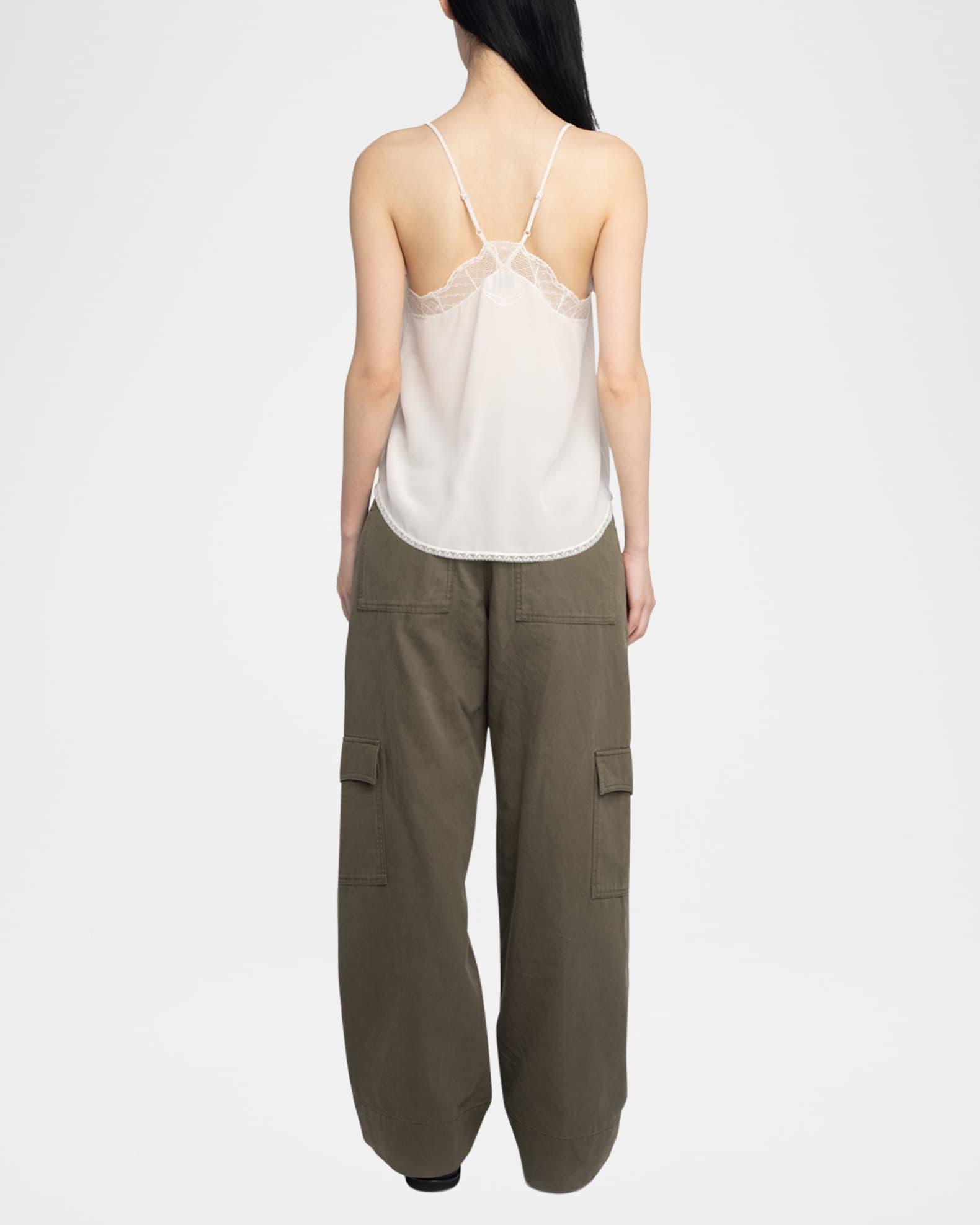 Christy Lace-Trim Crepe de Chine Cami Product Image