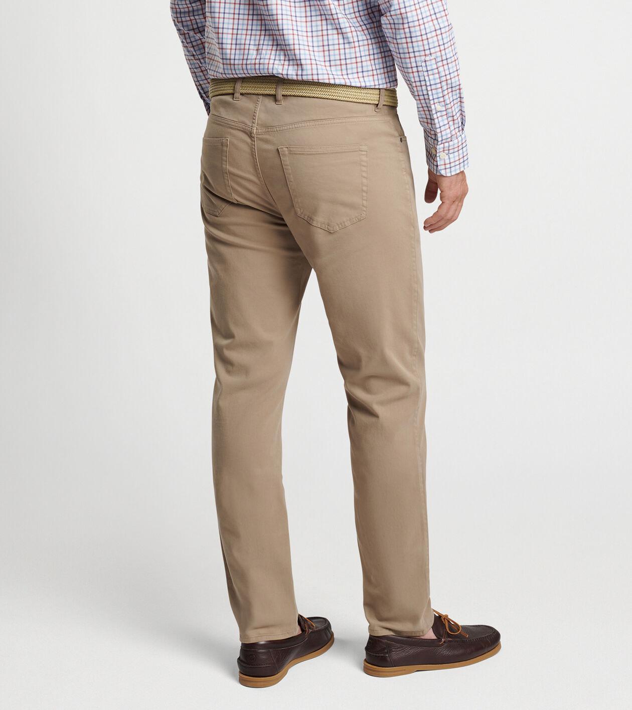 Peter Millar Mens Signature Sateen Five-Pocket Pant | Color: Grain | Size: 31 Product Image