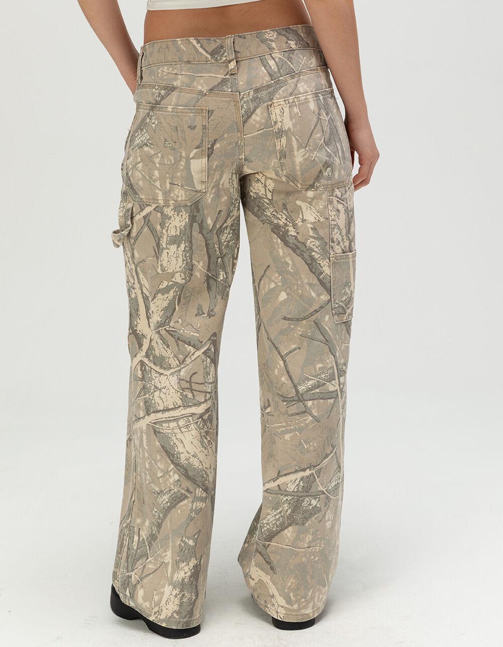RSQ Womens Low Rise Camo Baggy Carpenter Jeans - BRN/MULTI Product Image