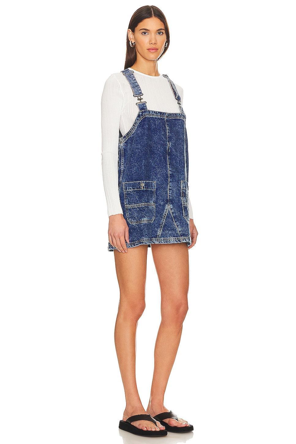 Free People Overall Square Neck Sleeveless Front Pocket Mini Dress Product Image