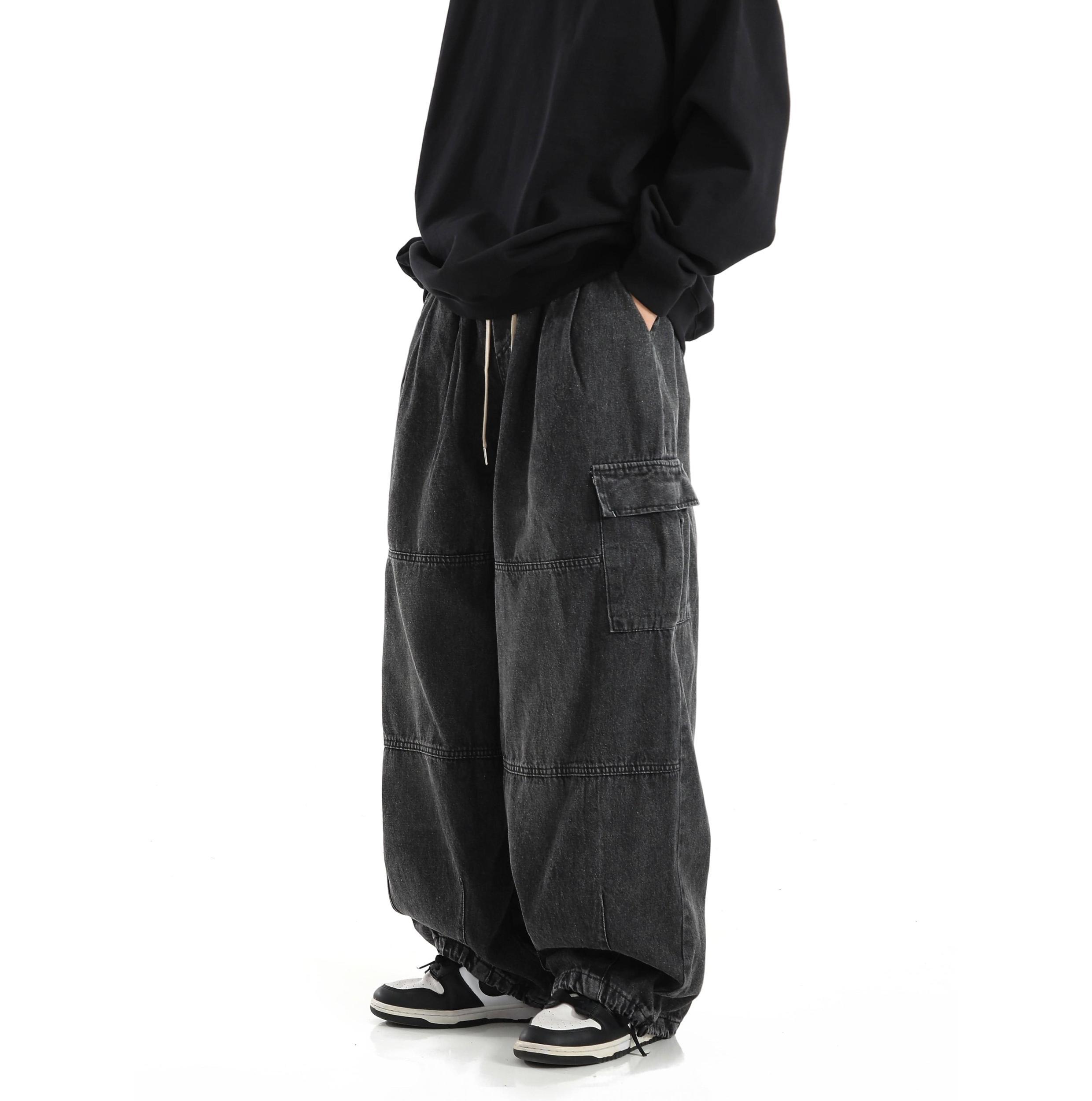 RT No. 9601 WASHED GRAY BAGGY JEANS Product Image