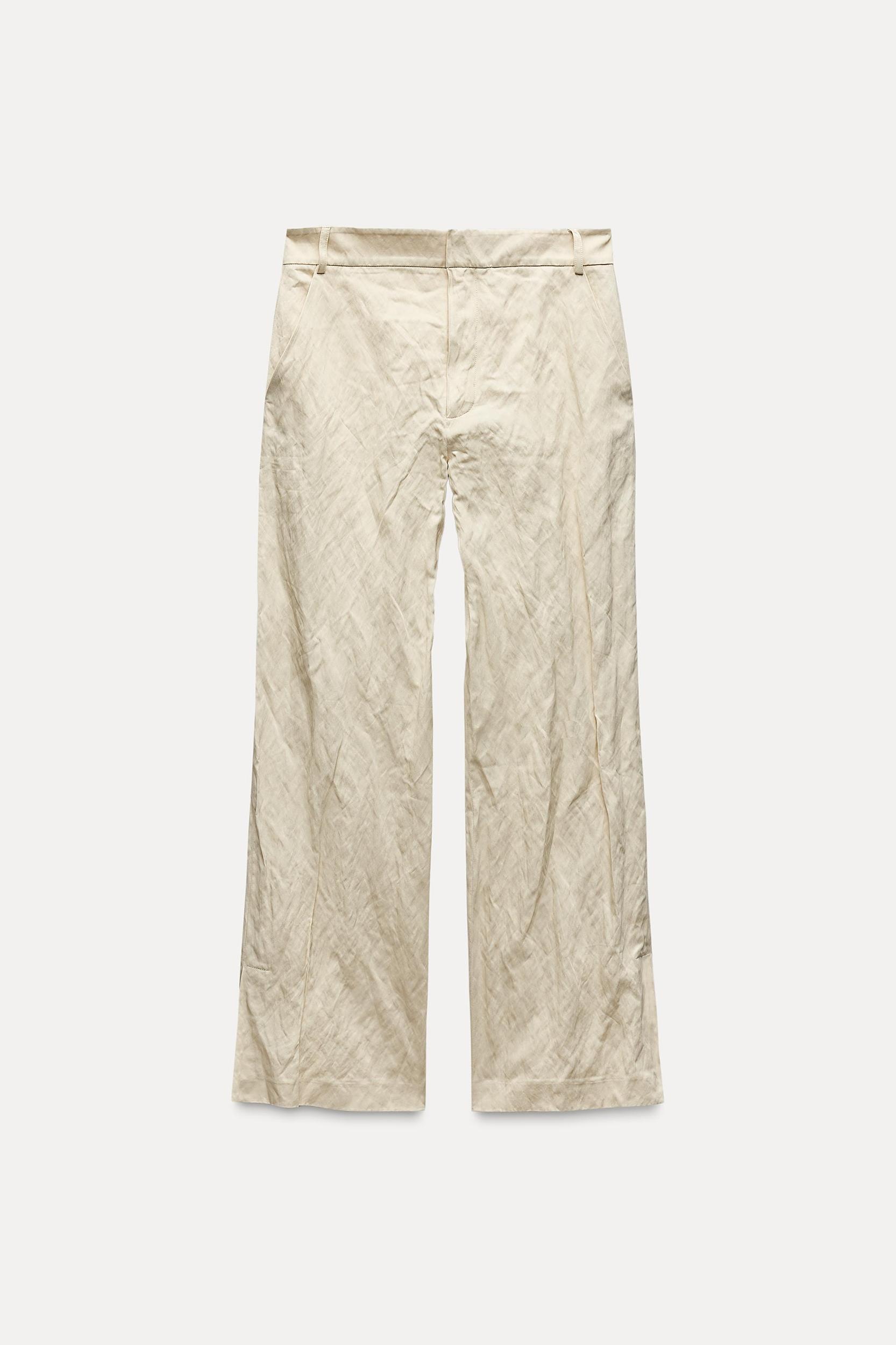 WRINKLED STRAIGHT PANTS ZW COLLECTION Product Image