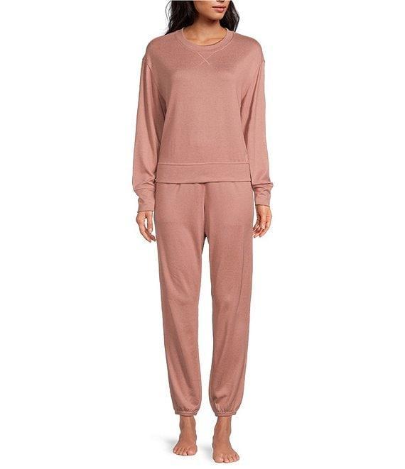 UGG® Gable II Solid Brushed Knit Crew Neck Sweatshirt & Pant Lounge Set Product Image