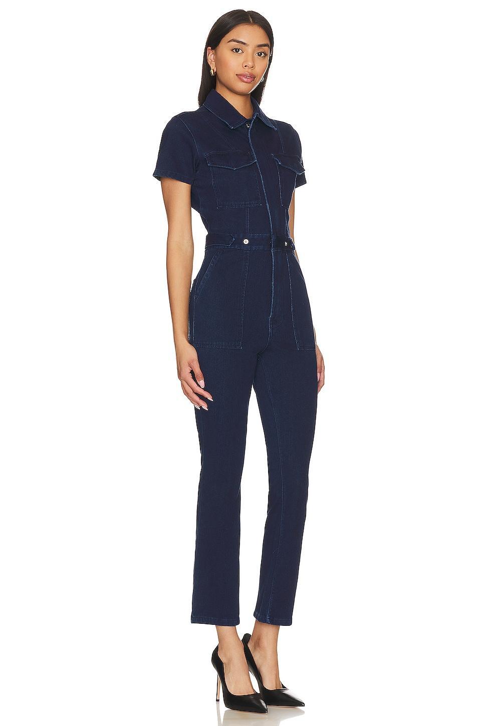 Womens Fit For Success Palazzo Denim Jumpsuit | | Good American by Khlo Kardashian Product Image