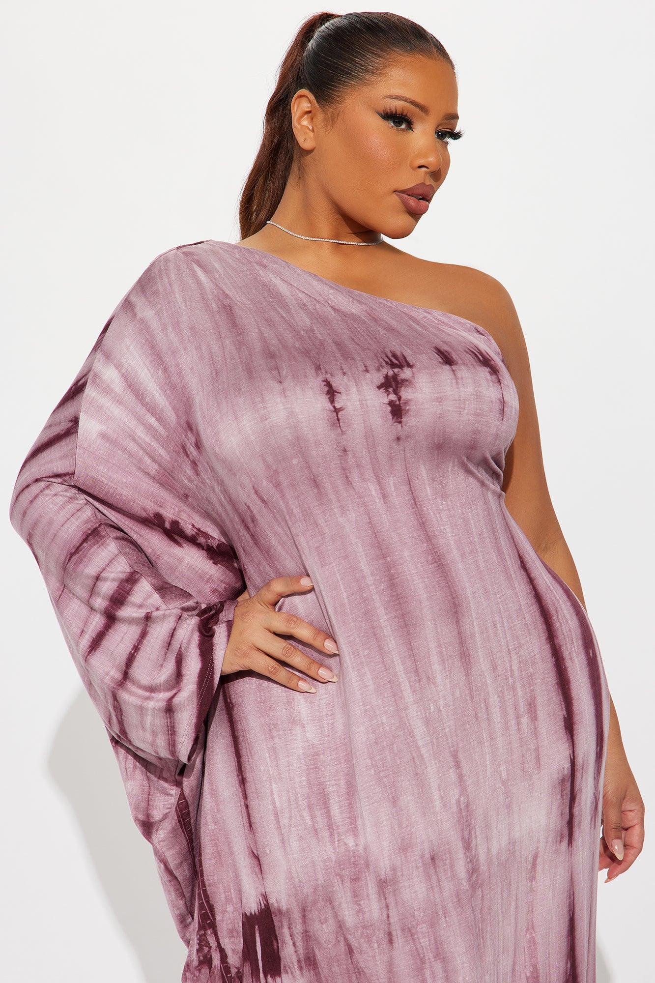 Tamira One Shoulder Maxi Dress - Burgundy Female Product Image