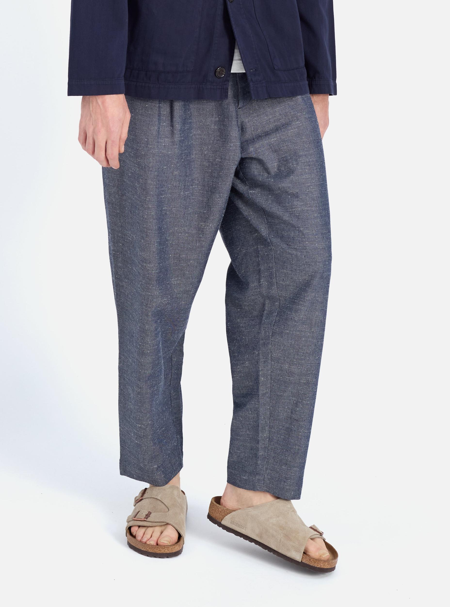 Denim Lord Cotton Linen Pleated Track Pant Product Image