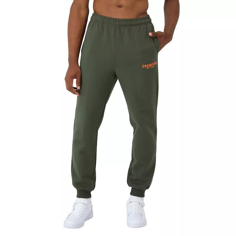 Mens Champion Powerblend Joggers, Est. 1919, 31 Briefly Brown/White 2XL Product Image