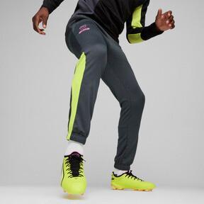 PUMA KING Pro Men's Training Pants in Strong Grey/Electric Lime Product Image