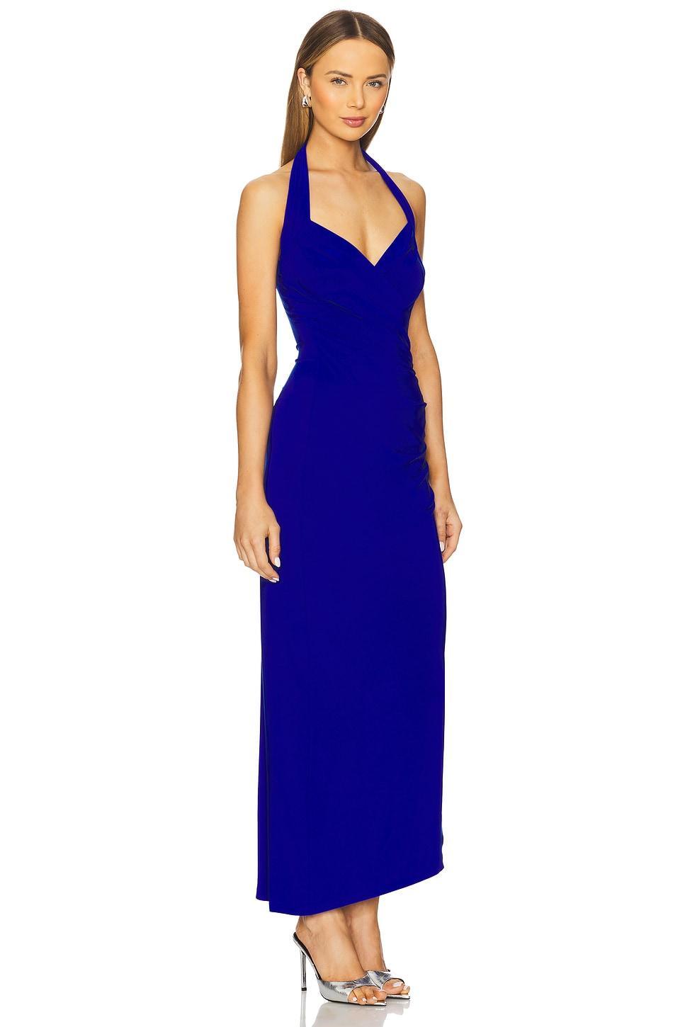 x REVOLVE Halter Sweetheart Side Drape Gown Norma Kamali Product Image