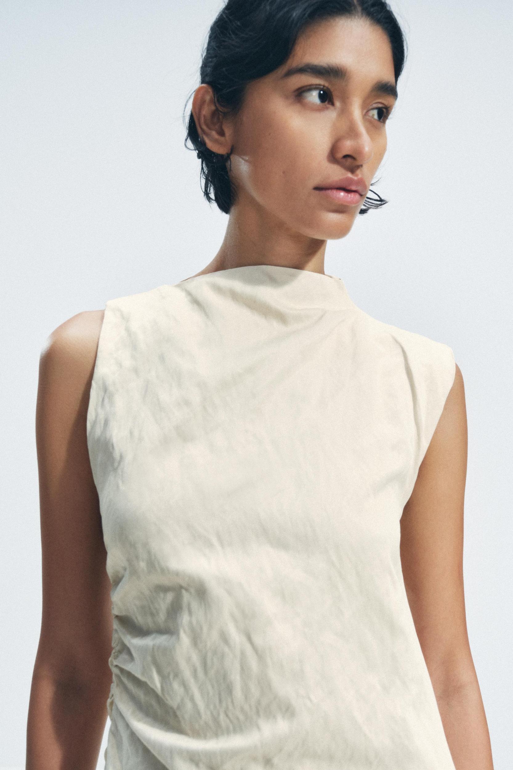WRINKLED STRAIGHT PANTS ZW COLLECTION Product Image
