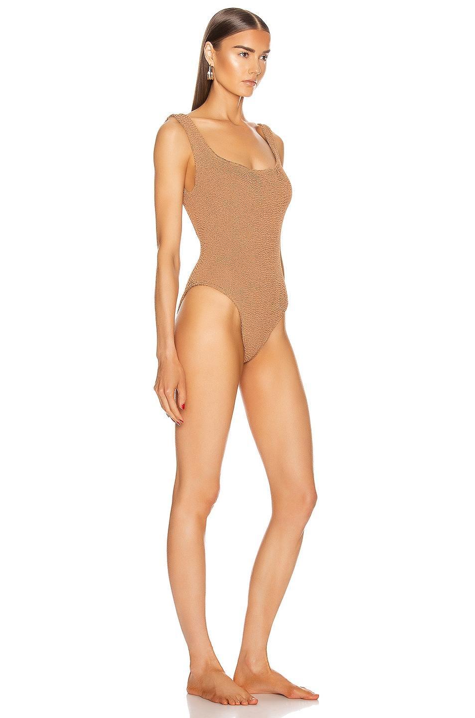 Hunza G Square Neck Swimsuit in Green Product Image