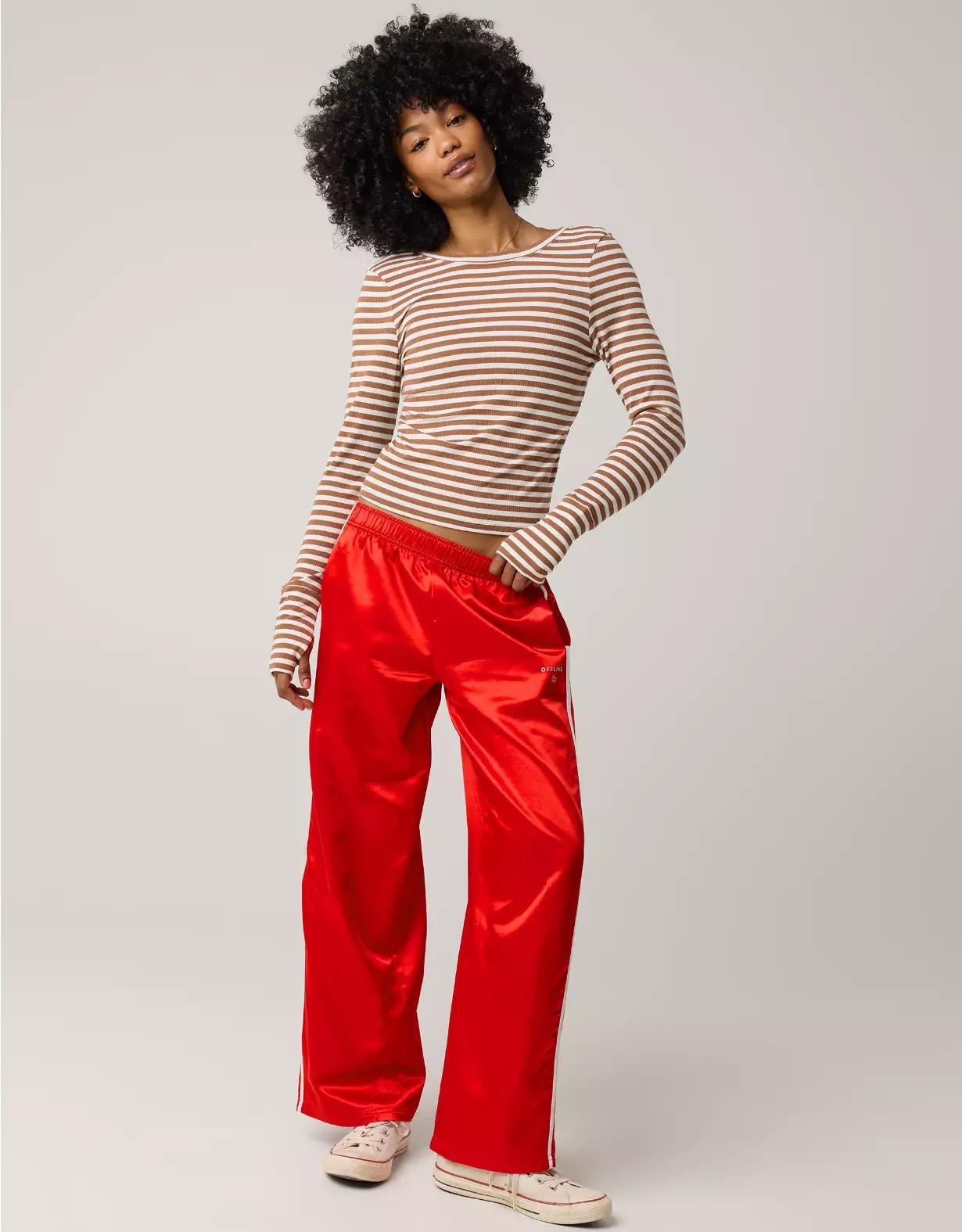 OFFLINE By Aerie Thumbs Up Ribbed Scoop Back T-Shirt Product Image