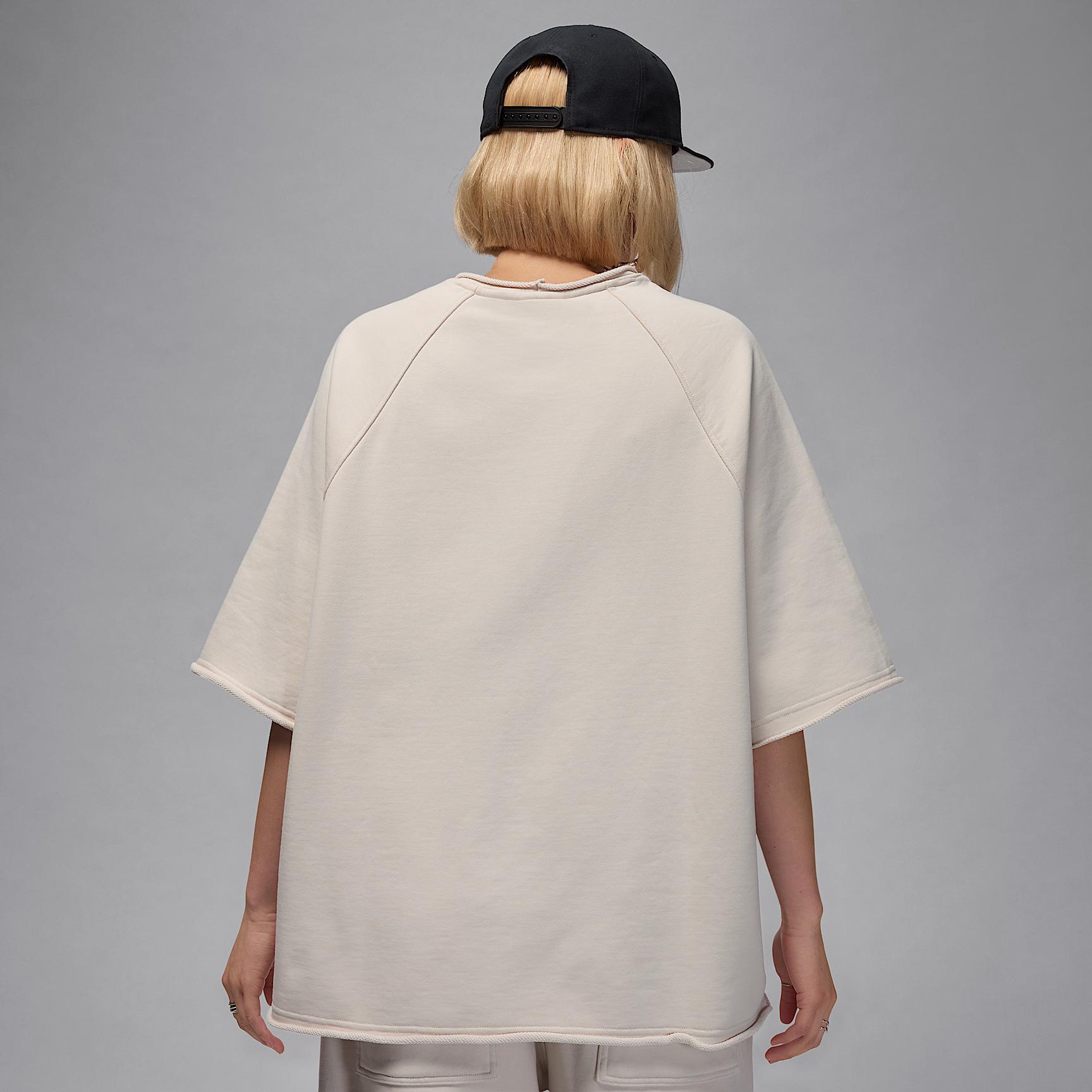 Women's Jordan Flight Fleece Oversized Short-Sleeve French Terry Top Product Image
