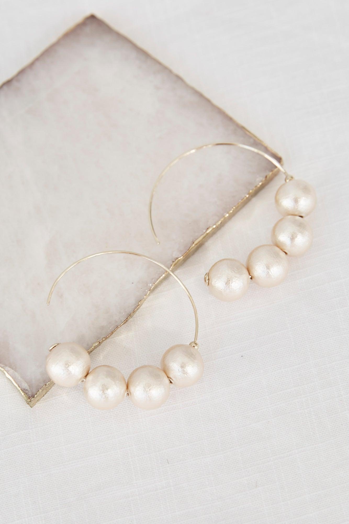 Feeling Fancy Earrings White Product Image