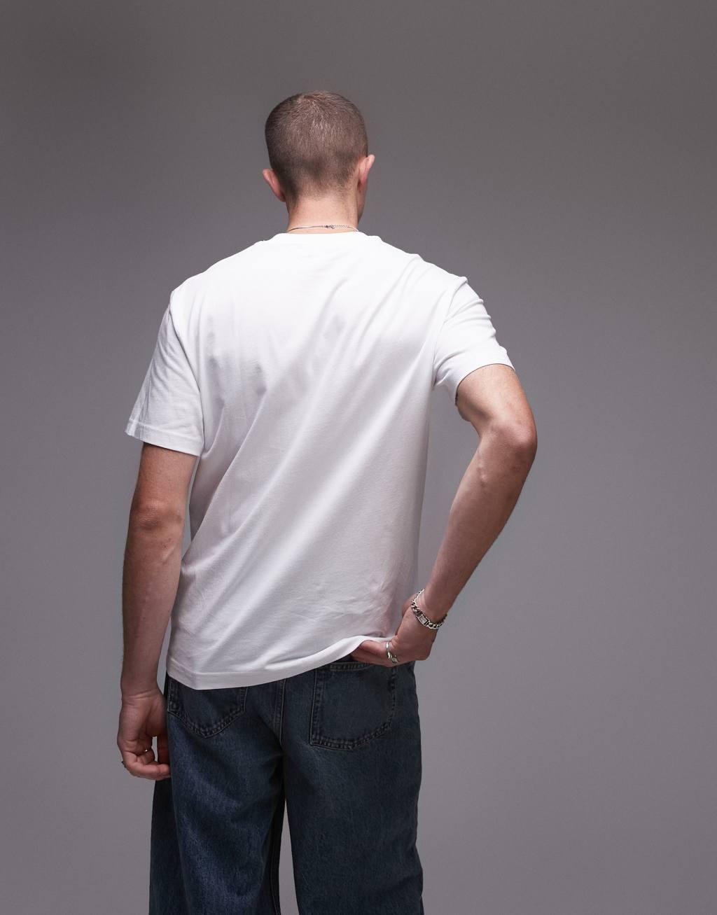 Lacoste logo t-shirt in white  Product Image