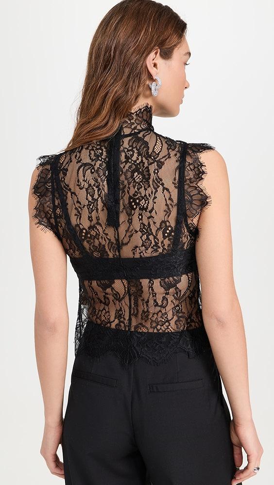 L'AGENCE Tours Sleeveless Lace Top | Shopbop Product Image