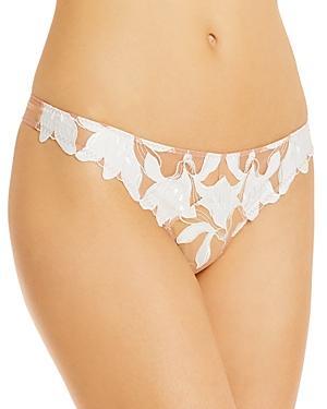 Fleur du Mal Lily Embroidered Hipster Thong Product Image