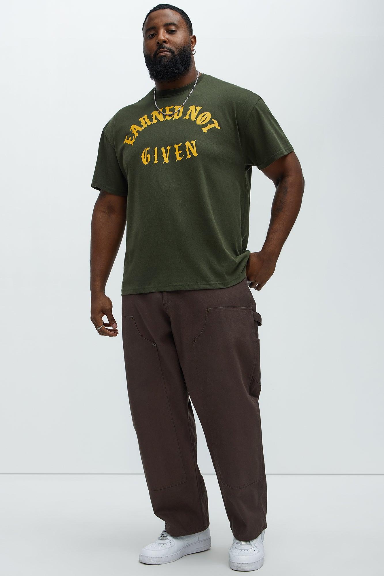 Earned Not Given Short Sleeve Tee - Dark Olive Product Image