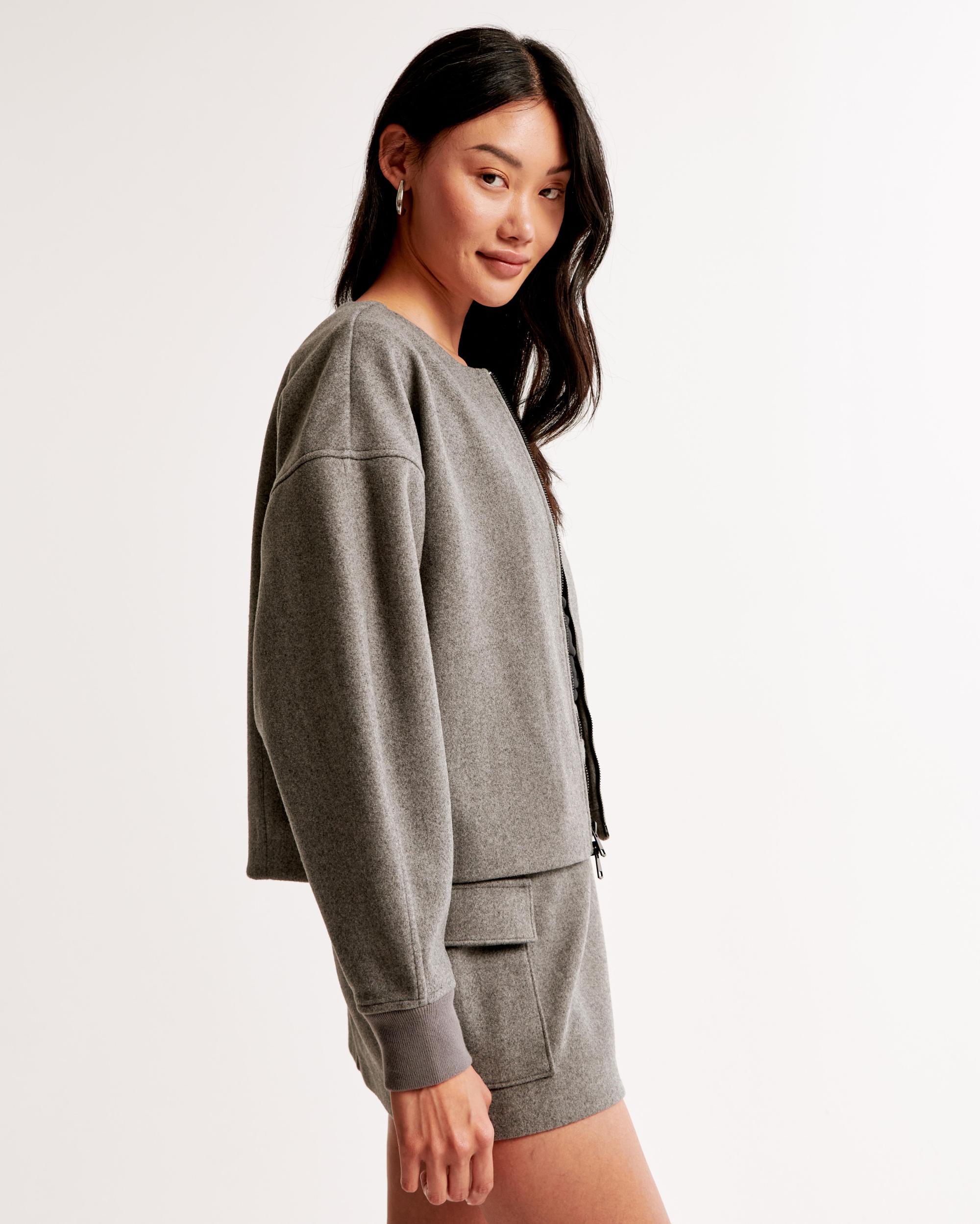 Felted Bomber Full-Zip Product Image