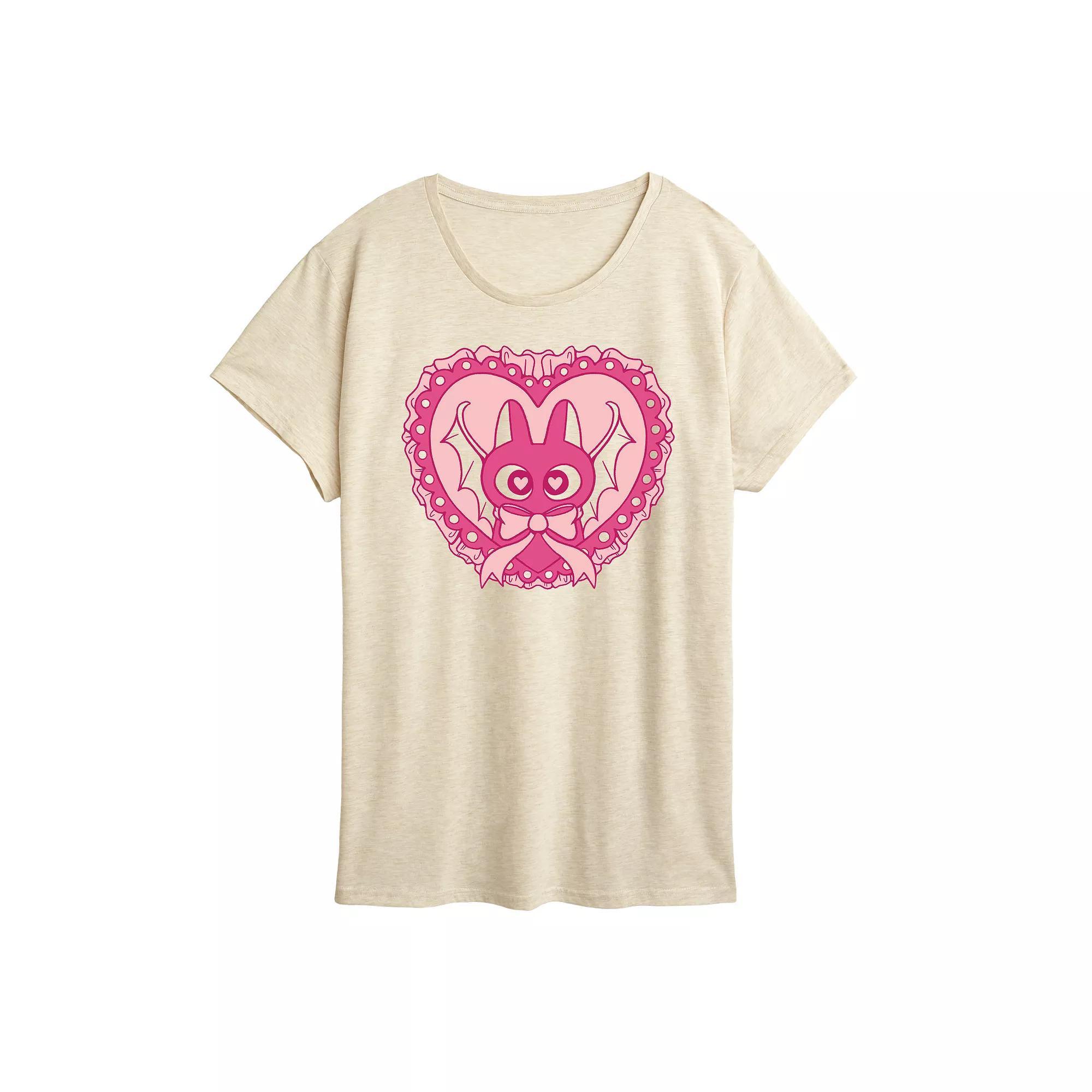 Womens Bat Cat Coquette Graphic Tee Blue Product Image
