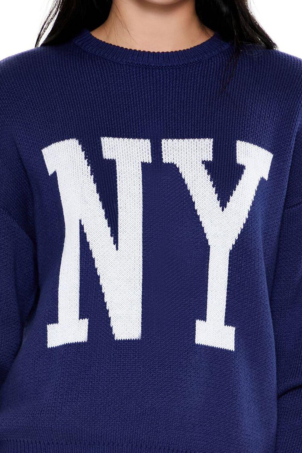 NY Graphic Drop-Sleeve Sweater | Forever 21 Product Image