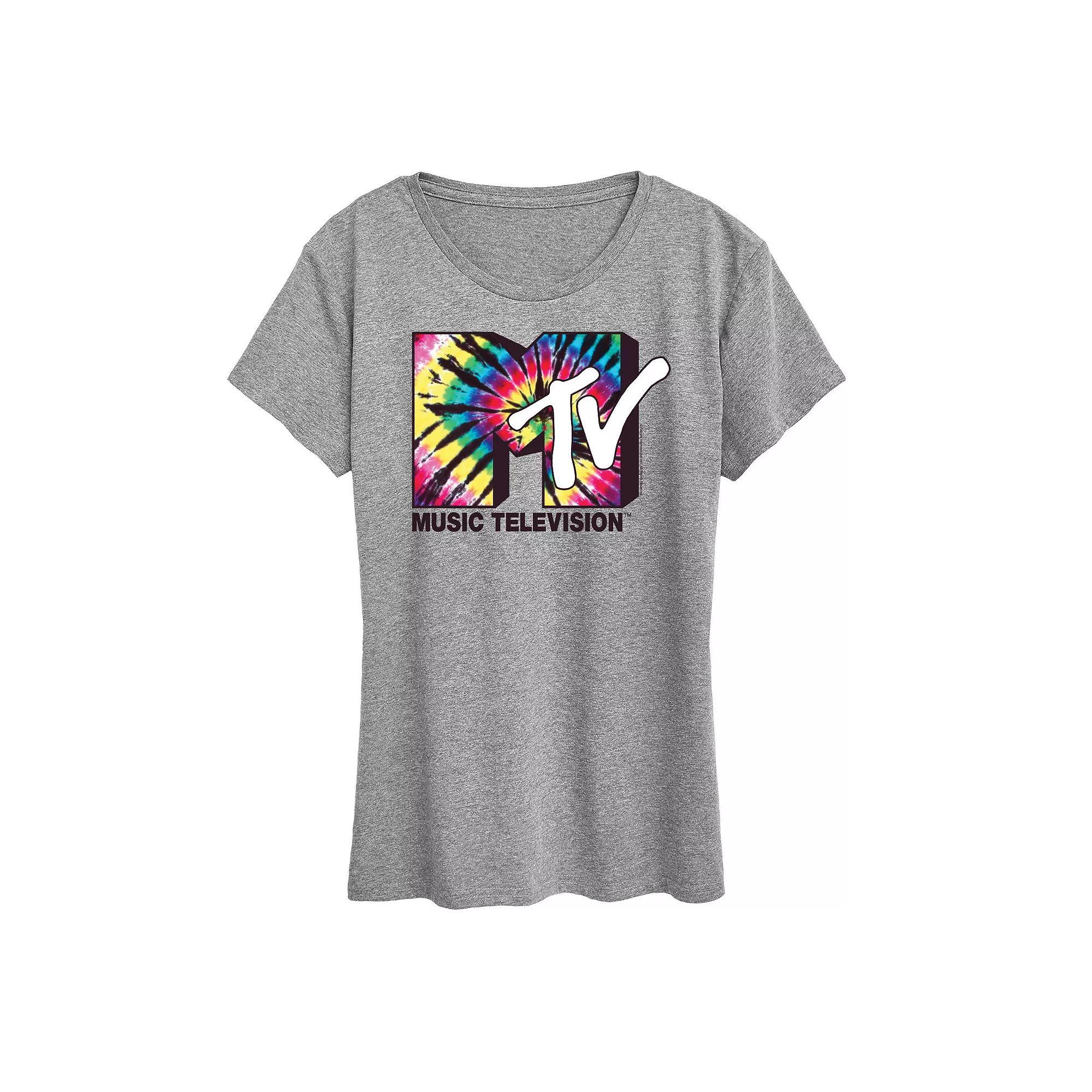Womens MTV Tie Dye Logo Graphic Tee, Girls Product Image
