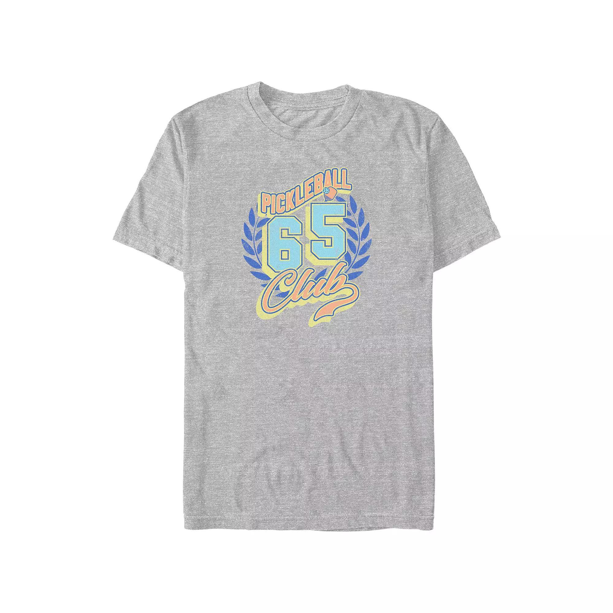 Men's Pickleball Club 65 Graphic Tee, Size: Large Tall, Athletic Grey Product Image