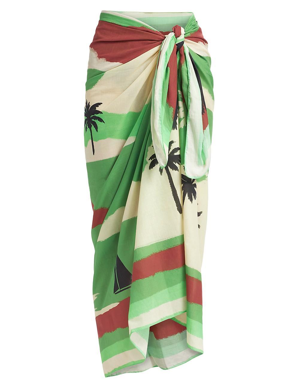 Womens Las Islas Winter Sun Sailing Landscapes Pareo Product Image