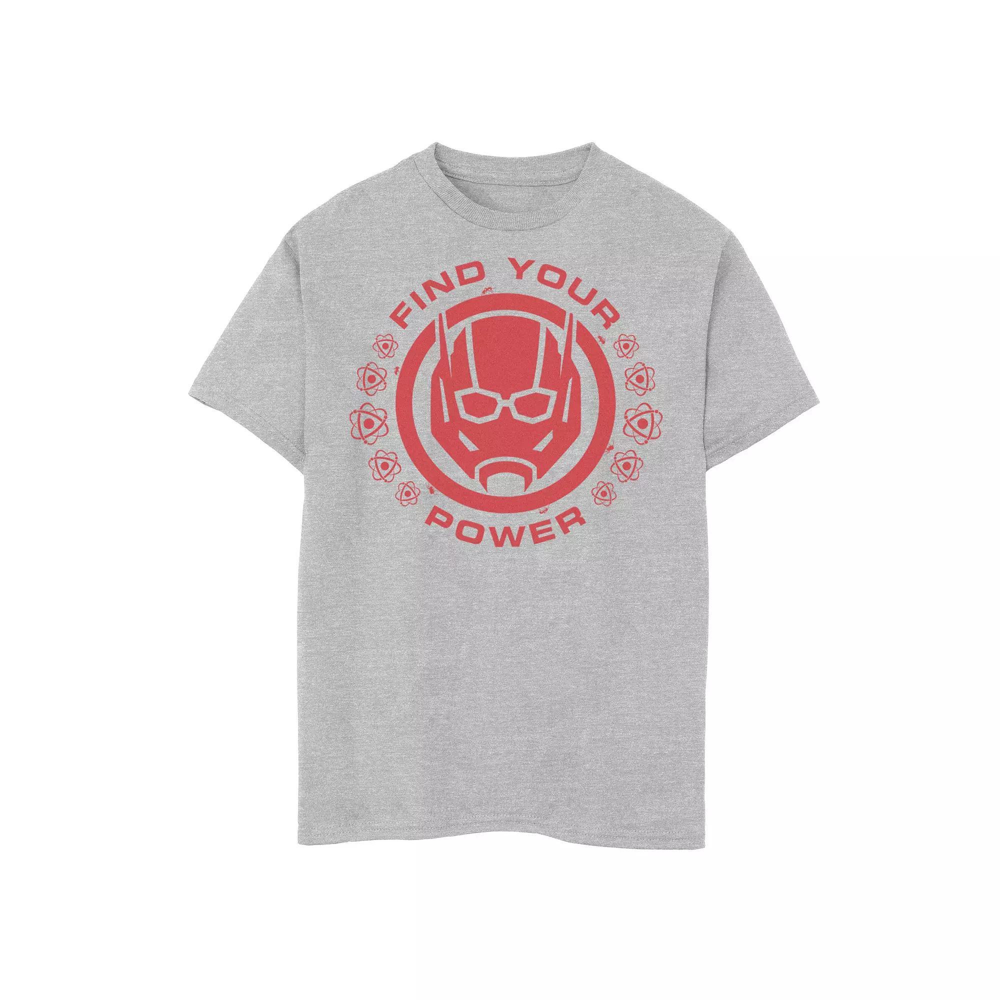 Boys 8-20 Marvel Ant-Man Find Your Power Red Logo Graphic Tee, Boys Athletic Grey Product Image