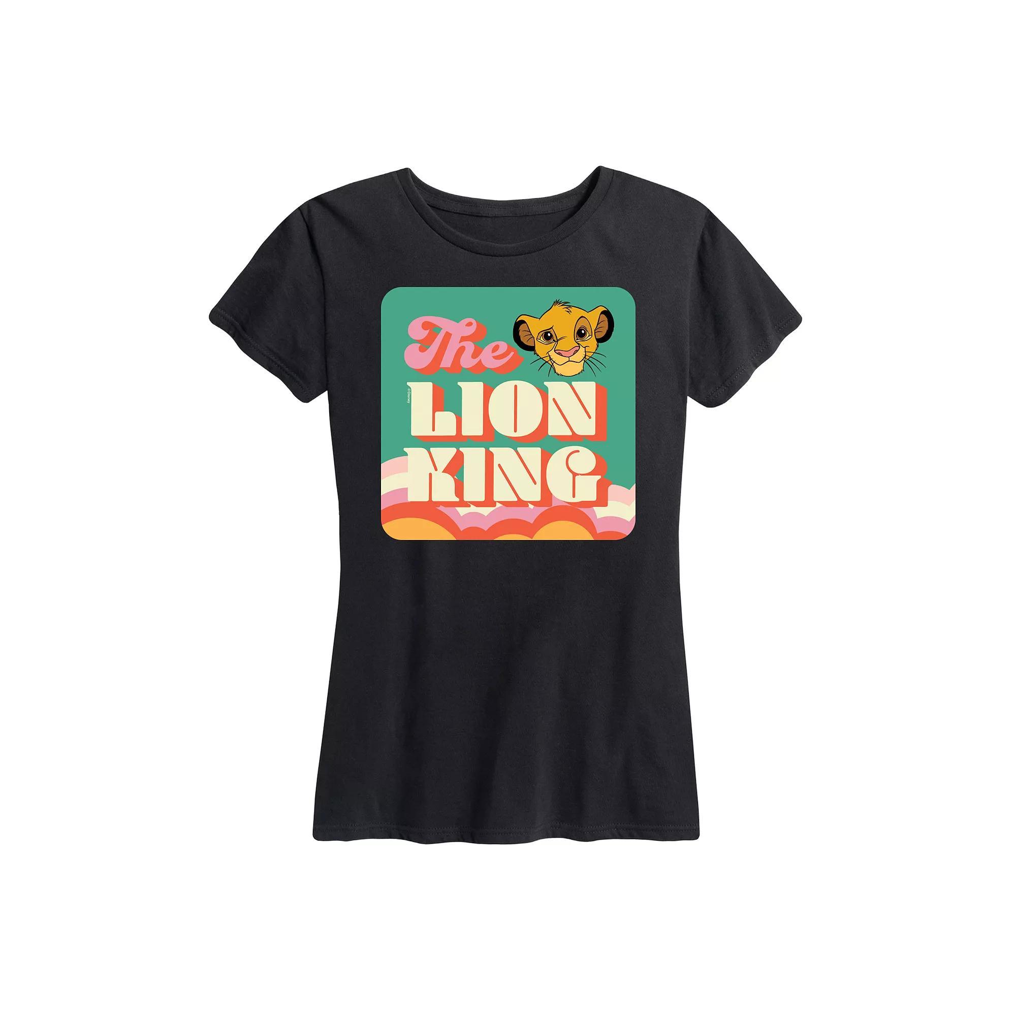 Disneys Lion King Simba Womens Retro Graphic Tee Product Image