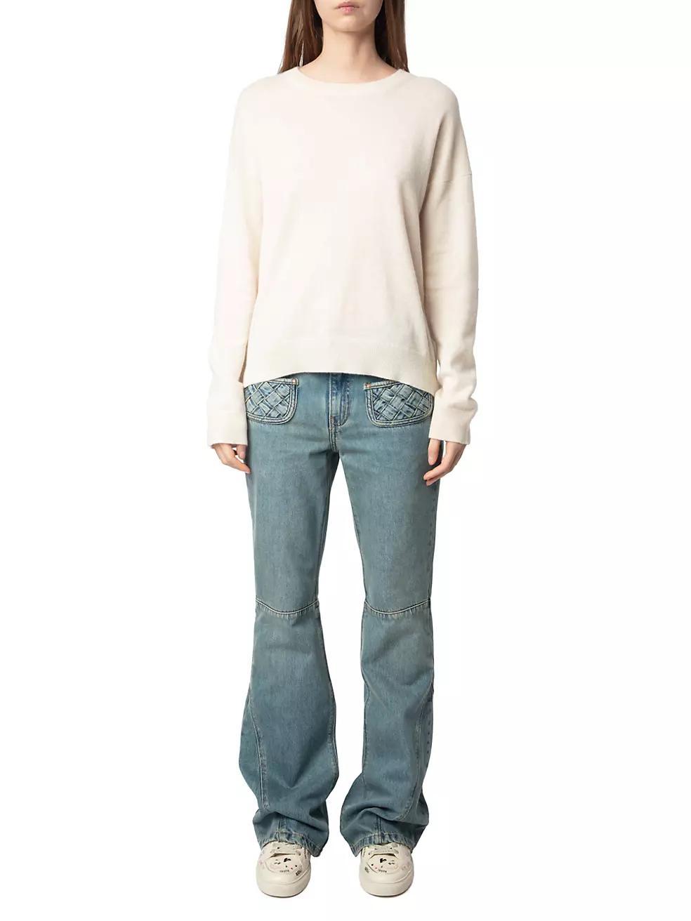 Cici Cashmere Star Patch Sweater Product Image