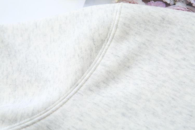 Plus Size Round Neck Rabbit Print Pullover Product Image