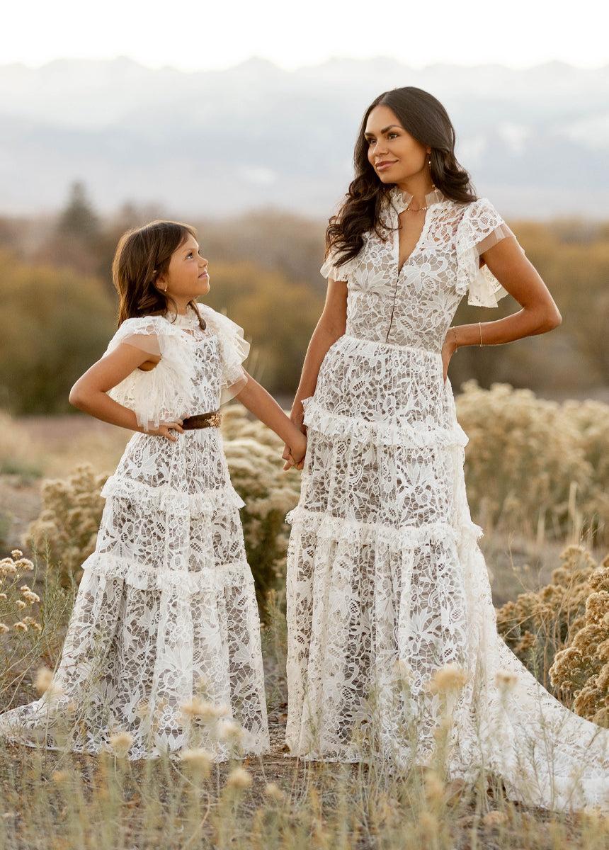 Alethea Impact Dress in Cream Girls Product Image