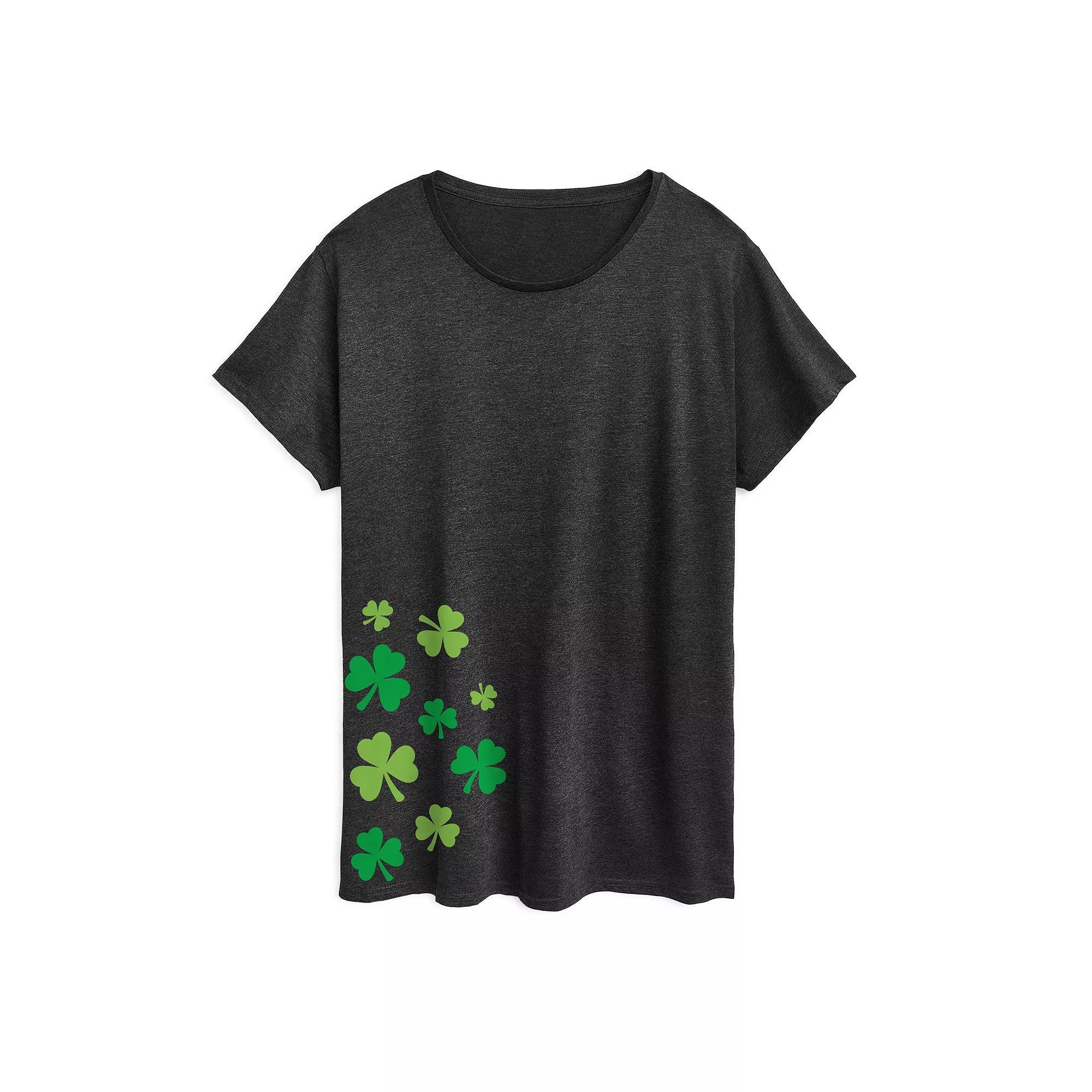 Plus Shamrock Graphic Tee, Womens Product Image