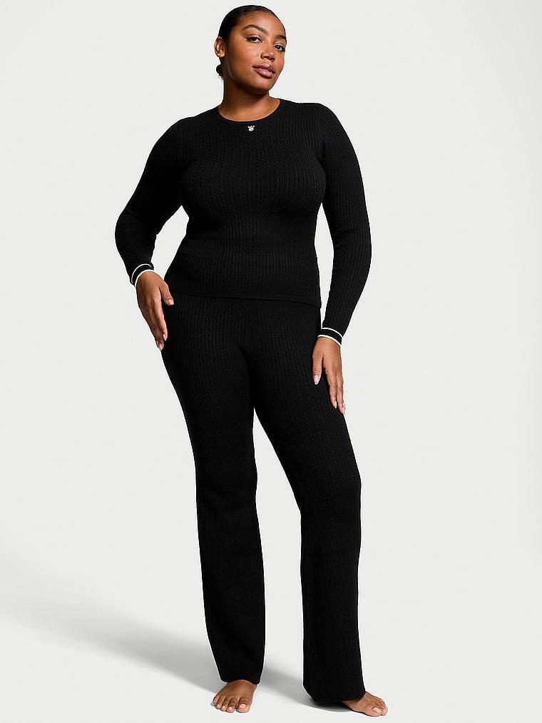 Luxe Cable-Knit Crewneck Product Image