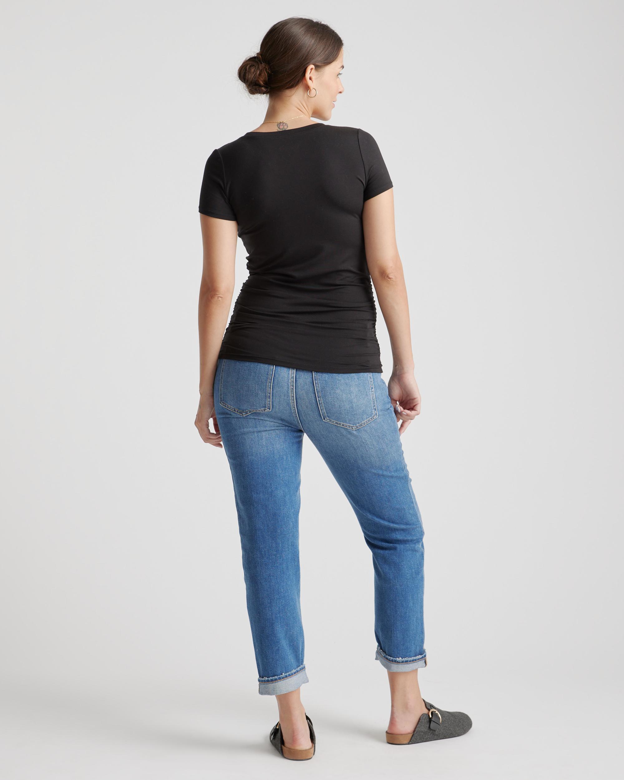 Quince | Women's Tencel Jersey Maternity Ruched T-Shirt 2-Pack Lenzing Modal Product Image
