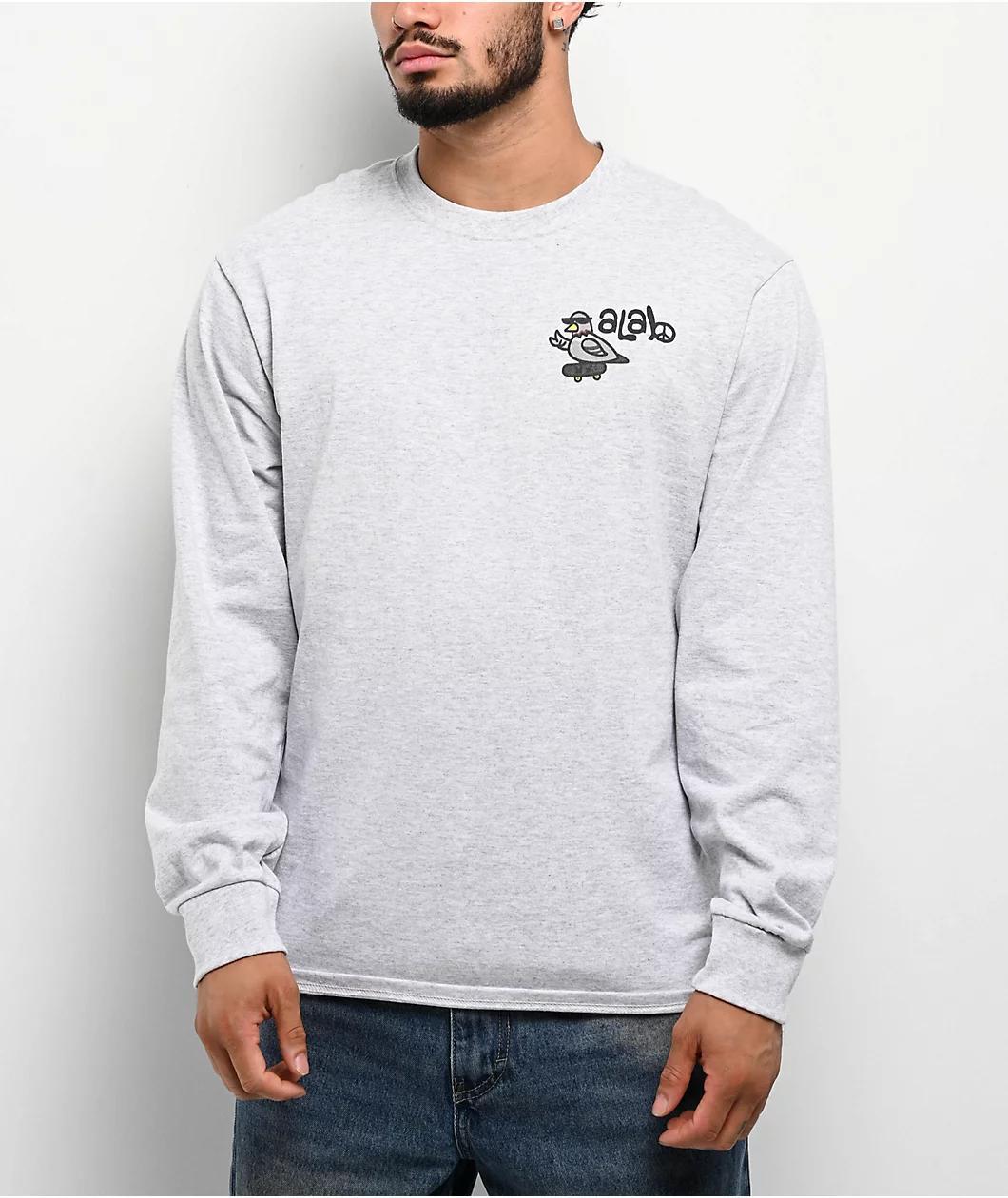 A.LAB Pigeout Ash Grey Long Sleeve T-Shirt Product Image