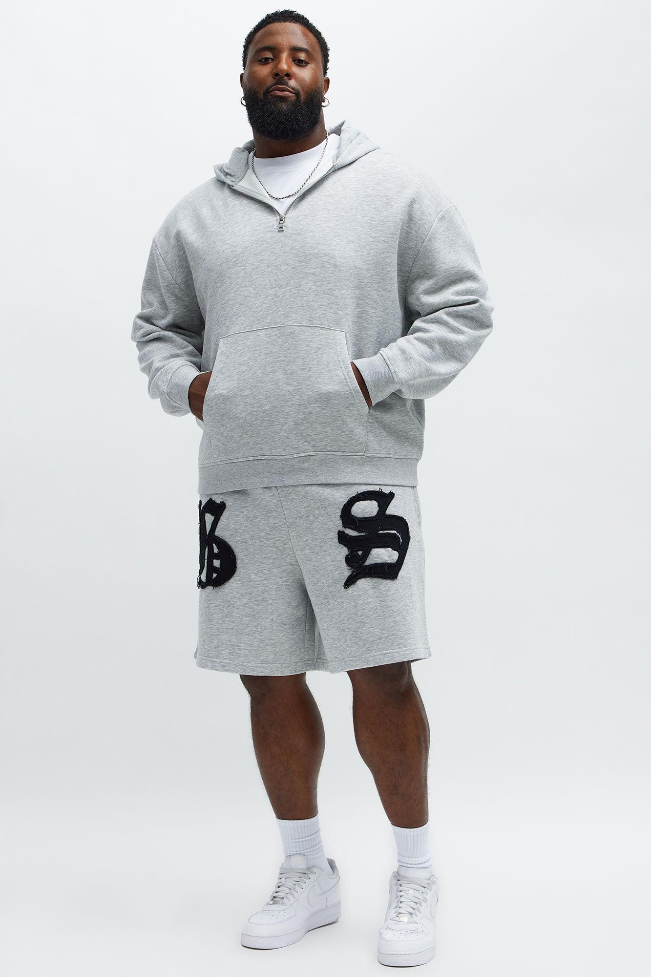 Tyson Quarter Zip Hoodie - Heather Grey Product Image