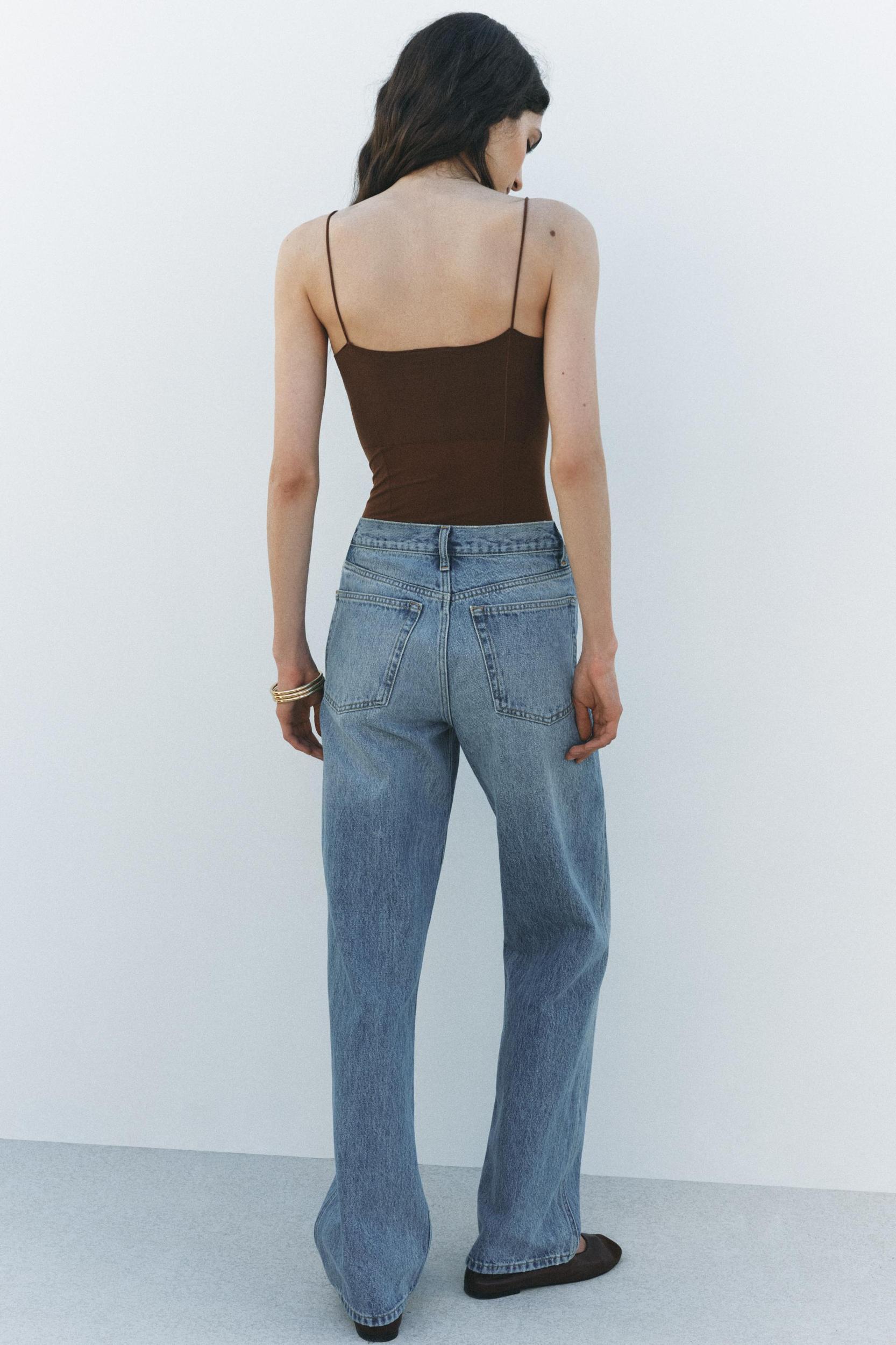 STRAIGHT CUT HIGH WAIST JEANS ZW COLLECTION Product Image