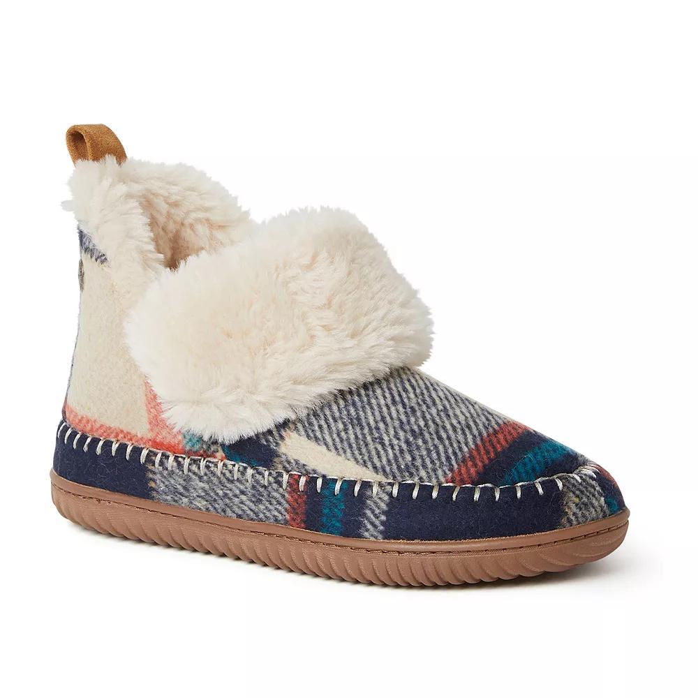Alpine by Dearfoams Moritz Women's Bootie Slippers, Size: 10, Blue Plaid Product Image