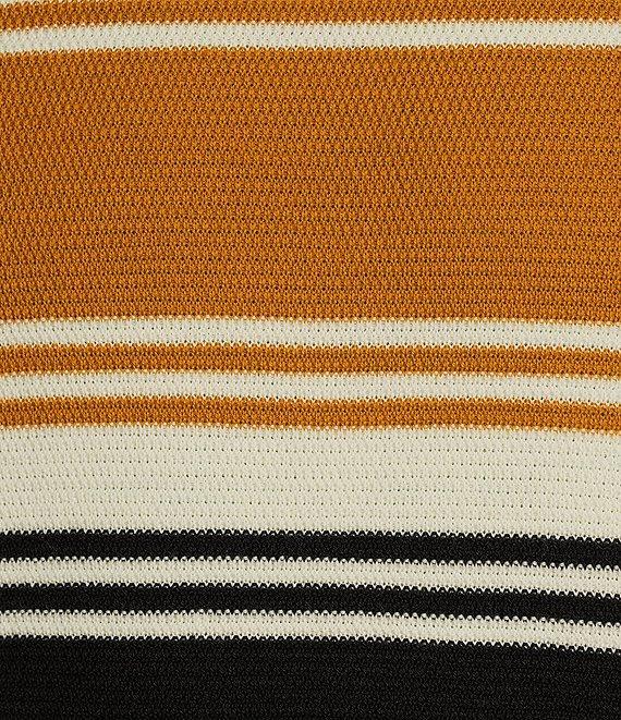 Murano Stripe Textured Long Sleeve Crew Neck Sweater Product Image