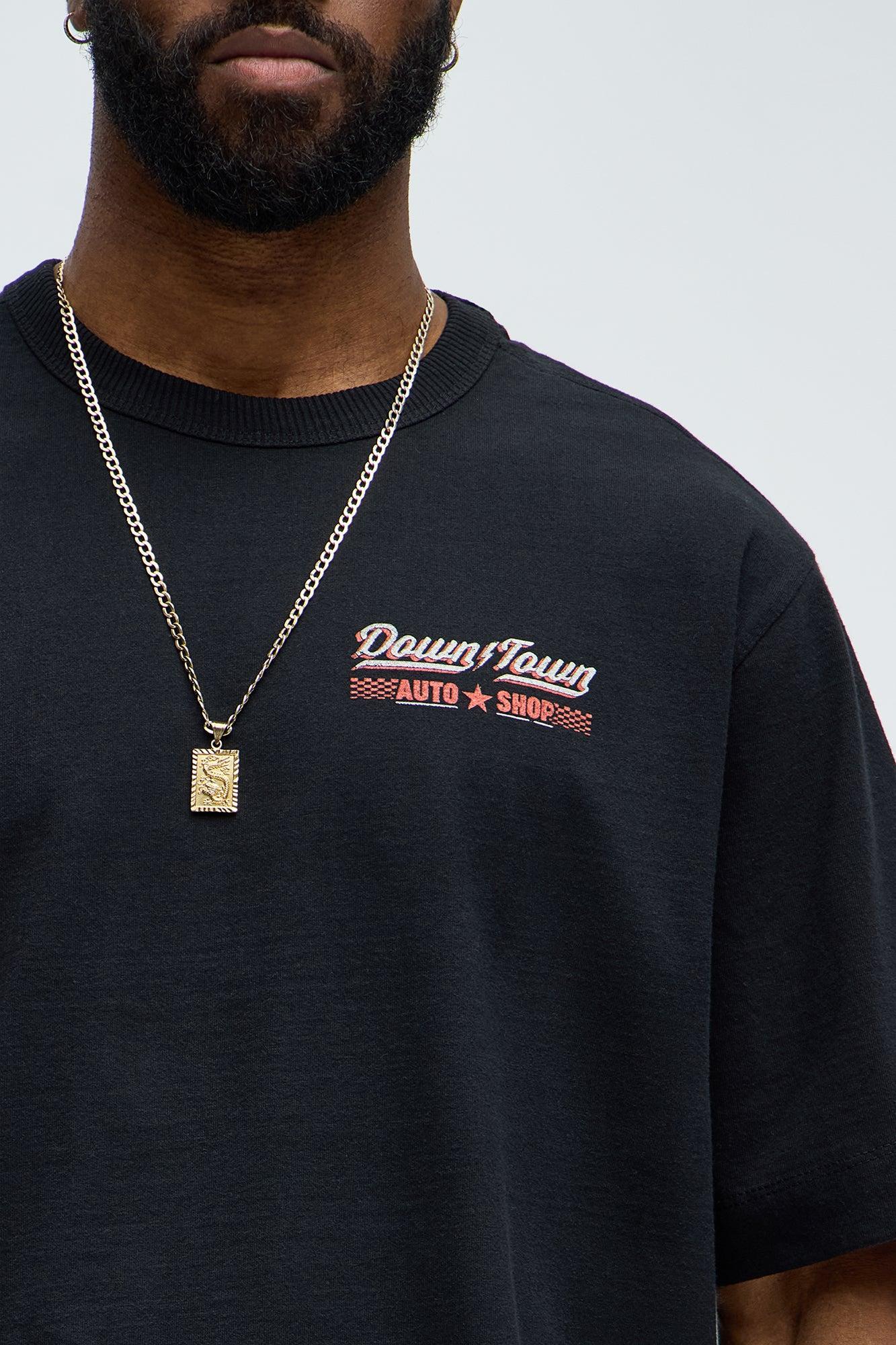 Downtown Auto Shop Oversized Short Sleeve Tee - Black Product Image