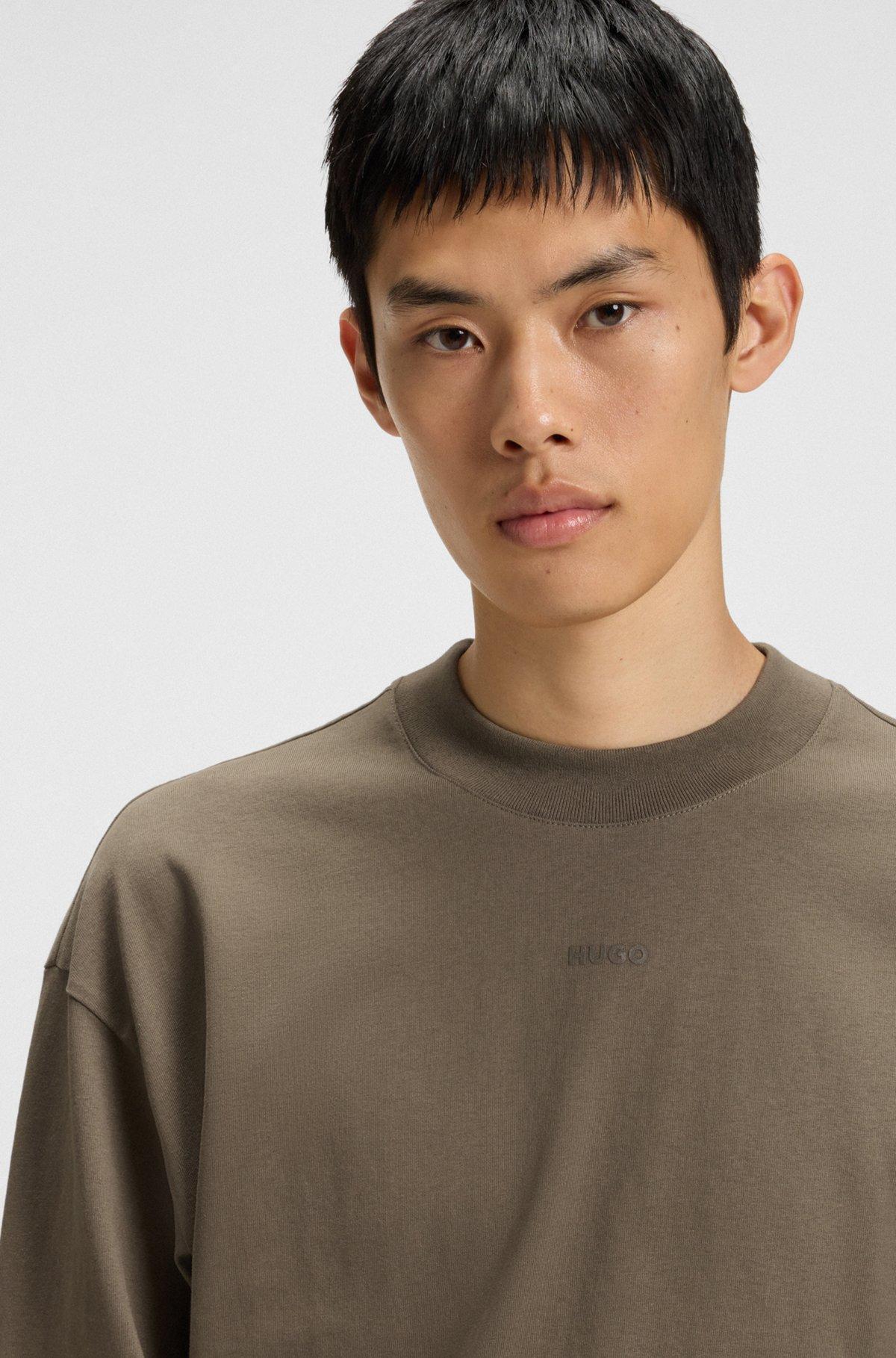 Cotton-jersey relaxed-fit T-shirt with logo print Product Image