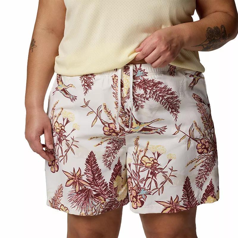Plus Size Columbia Sandy River Printed Shorts III, Women's, Size: 1XL, Salt Outbacked Product Image