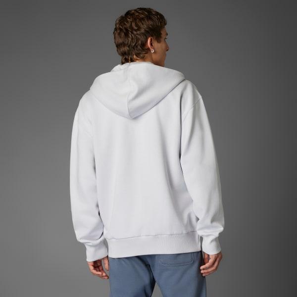 adidas Boston Marathon 2025 Full Zip Hoodie Dash Grey 2XL Mens Product Image