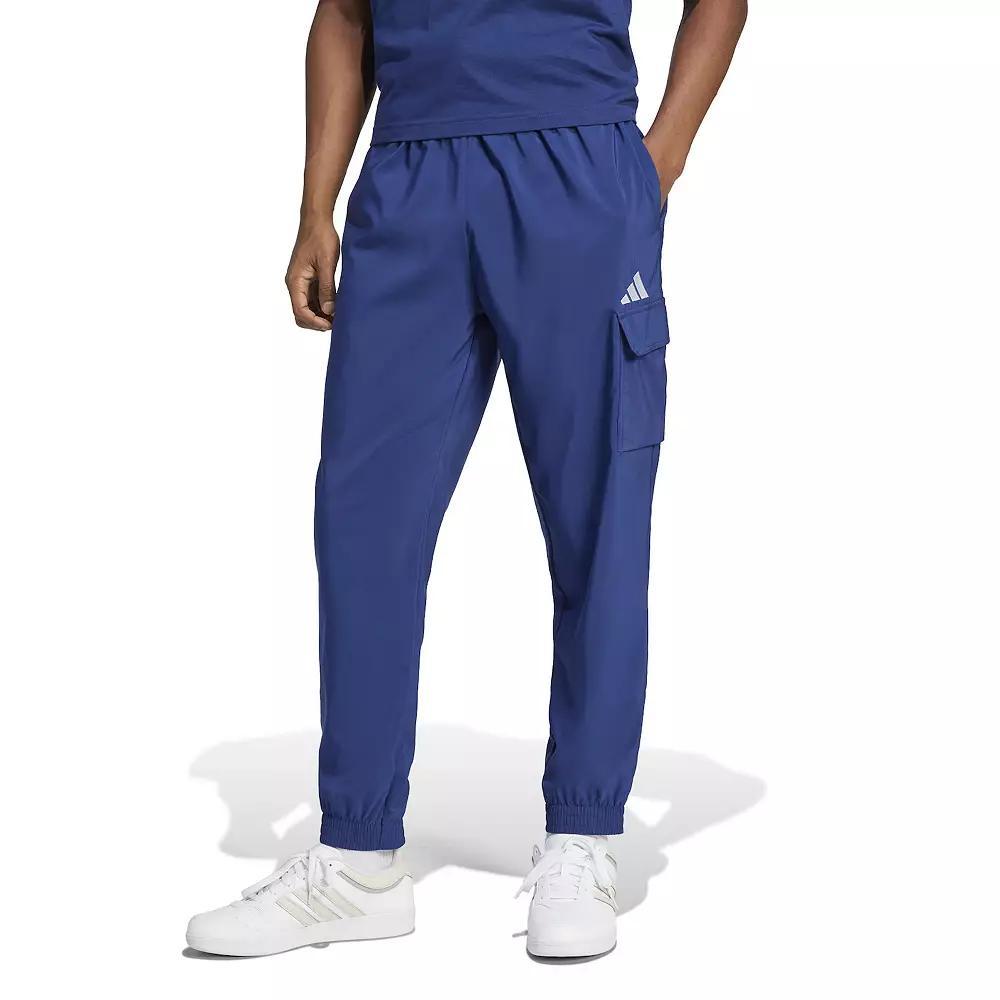 adidas Essentials Small Logo Cargo Pants Dark Blue 2XL Mens Product Image